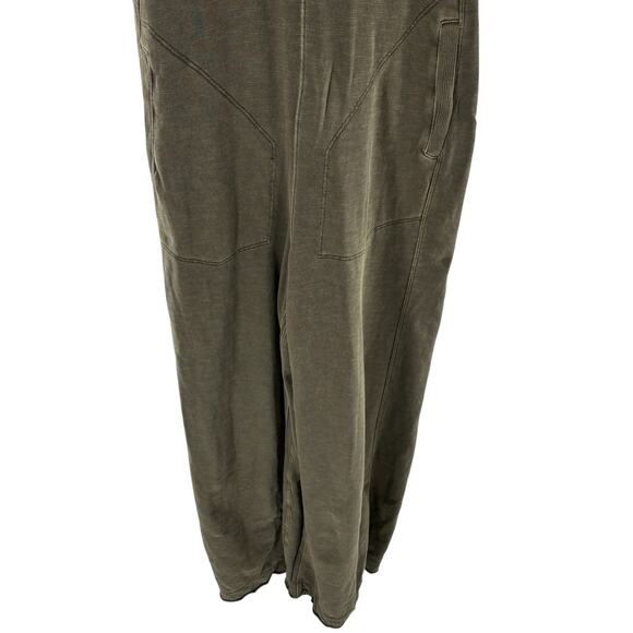Anthropologie Daily Practice Green The Palmra Cotton Wide Leg Jumpsuit - Picture 7 of 12